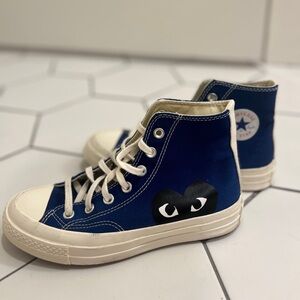 Size US 6, High Top Blue CDG Converse